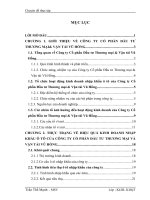luận văn quản trị kinh doanh Nâng cao hiệu quả kinh doanh nhập khẩu ô tô tại Công ty Cổ phần Đầu tư Thương mại & Vận tải Vũ Hoàng. Thực trạng và giải pháp