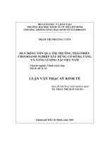 Huy động vốn qua thị trường trái phiếu cho doanh nghiệp xây dựng cơ sở hạ tầng và năng lượng tại Việt Nam