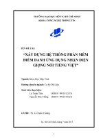 Xây dựng hệ thống phần mềm điểm danh ứng dụng nhận diện giọng nói tiếng việt