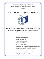 BÁO CÁO THỰC TẬP TỐT NGHIỆP KHẢO SÁT HỆ THỐNG XỬ LÝ NƯỚC THẢI MỚI CỦA XÍ NGHIỆP CHẾ BIẾN HẢI SẢN CÔN ĐẢO CÔNG SUẤT 400M3NGÀY ĐÊM