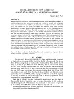 Điều tra thực trạng chăn nuôi bò sữa quy mô hộ gia đình tại Ba Vì những năm 2006-2007