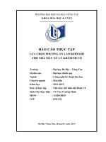 báo cáo thực tập tốt nghiệp-Lựa chọn phương án làm khô khí