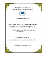 Ứng dụng Basel II trong quản trị rủi ro tại các NHTM Việt Nam  Luận văn thạc sĩ