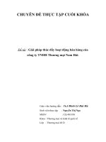 luận văn quản trị kinh doanh Giải pháp thúc đẩy hoạt động bán hàng của công ty TNHH Thương mại Nam Hải