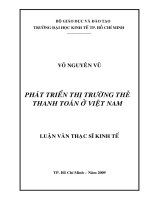 Phát triển thị trường thẻ thanh toán ở Việt Nam