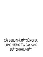 TÀI LIỆU-XÂY DỰNG NHÀ MÁY SỮA CHUA HƯƠNG TRÁI CÂY