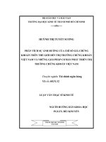Phân tích sự ảnh hưởng của chỉ số giá chứng khoán trên thế giới đến thị trường chứng khoán Việt Nam và những giải pháp cơ bản phát triển thị trường chứng khoán Việt Nam  Luận văn thạc sĩ