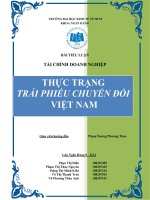 BÀI BÁO CÁO THỰC TẬP-THỰC TRẠNG TRÁI PHIẾU CHUYỂN ĐỔI VIỆT NAM
