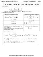 Các công thức và quy tắc quan trọng vật lý lớp 9