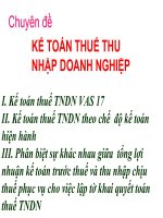 CHUYÊN ĐỀ TỐT NGHIỆP-KẾ TOÁN THUẾ THU NHẬP DOANH NGHIỆP