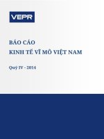 Báo cáo kinh tế vĩ mô việt nam quý 4   2014