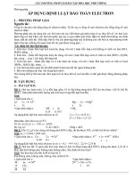 Phương pháp áp dụng địng luật bảo toàn Electron