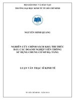 Nghiên cứu chính sách khả thi thúc đẩy các doanh nghiệp viễn thông sử dụng chung cơ sở hạ tầng