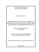 chiến lược giá cả và chất lượng sản phẩm nhằm tăng trưởng xuất khẩu thủy sản việt nam vào thị trường nhật bản