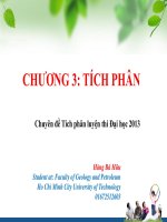 CHUYÊN đề TÍCH PHÂN THI đại học 2013