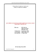 BÁO CÁO-QUY TRÌNH VẬN HÀNH MẠCH ĐIỀU KHIỂN DAO CÁCH LY 220 kV TRẠM 500KV THƯỜNG TÍN