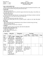 Tiết 55 kiểm tra 1 tiết có ma trận mới