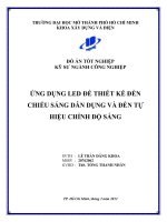 Ứng dụng LED để thiết kế đèn chiếu sáng dân dụng và đèn tự hiệu chỉnh độ sáng