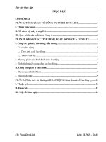 luận văn quản trị kinh doanh Tình hình hoạt động của công ty TNHH Huân Liễu