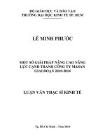 Một số giải pháp nâng cao năng lực cạnh tranh Công ty Masan giai đoạn 2010-20141 TP.HCM