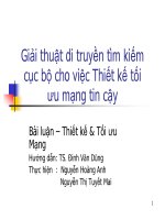 BÀI LUẬN-GIẢI THUẬT DI TRUYỀN TÌM KIẾM CỤC BỘ CHO VIỆC TIẾT KẾ TỐI ƯU MẠNG TIN CẬY
