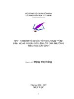 Tổ chức tốt hoạt động ngoài giờ lên lớp