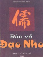 Ebook BÀN VỀ ĐẠO NHO