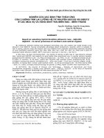 NGHIÊN CỨU XÁC ĐỊNH TÍNH THÍCH ỨNG CỦA 2 GIỐNG TẰM LAI LƯỠNG HỆ TỨ NGUYÊN GQ1235 VÀ GQ9312 Ở CÁC MÙA VỤ VÀ VÙNG SINH THÁI MIỀN BẮC - MIỀN TRUNG