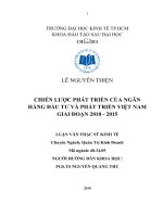 Chiến lược phát triển của ngân hàng đầu tư và phát triển Việt Nam giai đoạn 2010-2015