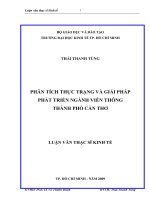 Phân tích thực trạng và giải pháp phát triển ngành viễn thông thành phố Cần Thơ