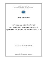 Phát triển hoạt động tín dụng bán lẻ tại ngân hàng đầu tư và phát triển Việt Nam