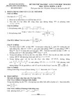 Đề thi thử đại học lần 1 năm 2011 môn Toán - THPT Thanh Miện I