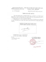 THÔNG BÁO MẪU CHỮ KÍ