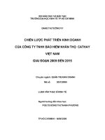 Chiến lược phát triển kinh doanh của công ty TNHH bảo hiểm nhân thọ Cathay Việt Nam giai đoạn 2009 đến 2015