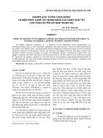 NGHIÊN CỨU TUYỂN CHỌN GIỐNG VÀ BIỆN PHÁP CANH TÁC NHẰM NÂNG CAO NĂNG SUẤT ỚT CHO VÙNG DUYÊN HẢI NAM TRUNG BỘ