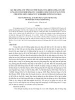 Giá trị giống ước tính các tính trạng tăng khối lượng, dày mỡ lưng, số con sơ sinh sống lứa và khối lượng toàn ổ 21 ngày tuổi cho giống lợn Landrace và Yorkshire nuôi tại Tam Đảo