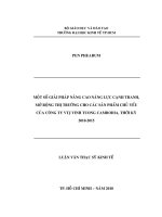 Một số giải pháp nâng cao năng lực cạnh tranh , mở rộng thị trường cho các sản phẩm chủ yếu của công ty VTJ Vinh Tuong Cambodia , thời kỳ 2010-2015 TP.HCM