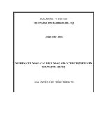 Nghiên cứu nâng cao hiệu năng giao thức định tuyến cho mạng MANET