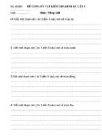 Đề cương ôn tập kiểm tra ĐK lần 3