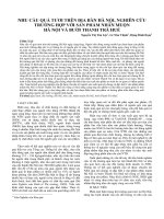 Nhu cầu quả tươi trên địa bàn Hà Nội, nghiên cứu trường hợp với sản phẩm nhãn muộn Hà Nội và bưởi Thanh Trà Huế