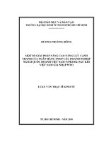 Một số giải pháp nâng cao năng lực cạnh ttranh của ngân hàng TMCP các doanh nghiệp ngoài quốc doanh Việt Nam (VPBANK) sau khi Việt Nam gia nhập WTO