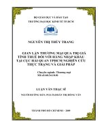 Gian lận thương mại qua trị giá tính thuế đối với hàng nhập khẩu tại cục hải quan TPHCM nghiên cứu thực trạng vả giải pháp