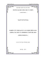 nghiên cứu tinh sạch và xác định tiềm năng chống ung thư của piperine từ hồ tiêu đen (piper nigrum l )