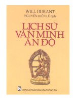 Ebook LỊCH SỬ VĂN MINH ẤN ĐỘ