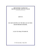 Xây dựng đường sắt tốc độ Cần Thơ - TPHCM  Luận văn thạc sĩ