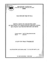 Những nhân tố ảnh hưởng đến sự hài lòng của khách hàng khi mua hàng qua mạng tại TPHCM