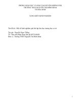 Một số kinh nghiệm giải bài tập hóa học trương học cơ sở