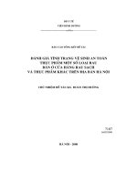 BÁO CÁO THỰC TẬP-ĐÁNH GIÁ THỰC TRẠNG VỆ SINH AN TOÀN THỰC PHẨM HÀ NỘI