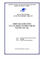 Thiết kế và thi công cửa tự động có hiển thị số người ra  vào