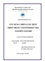 Xây dựng chiến lược phát triển trung tâm INTERNET Việt Nam đến năm 2020